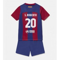 Barcelona Sergi Roberto #20 Hemmaställ Barn 2023-24 Korta ärmar (+ Korta byxor)